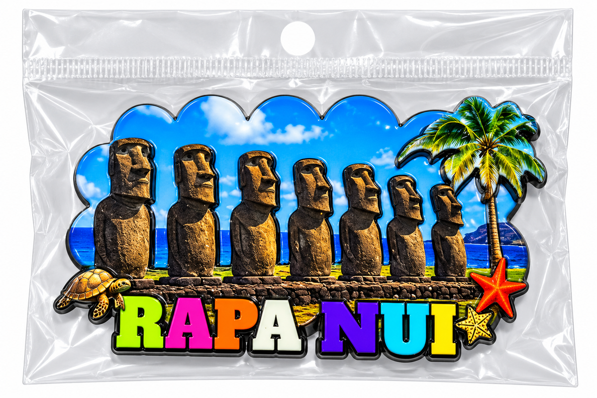 Imán de Chile 🇨🇱– Souvenir magnético 🧲 Rapa Nui /Isla de Pascua