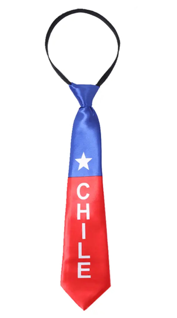 Corbata fiestas patrias Chile 🇨🇱 35x7cm