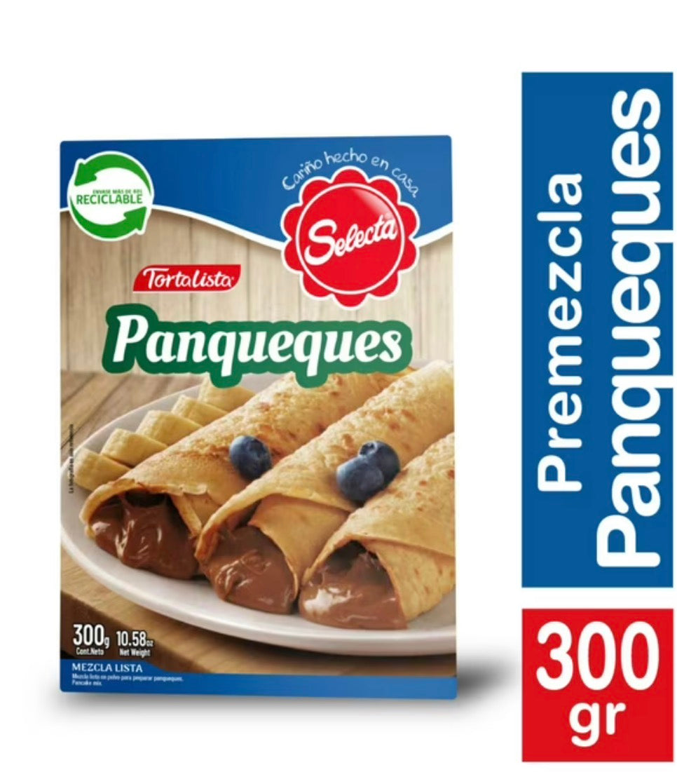 Premezcla Tortalista Selecta Panqueques Caja, 300 g