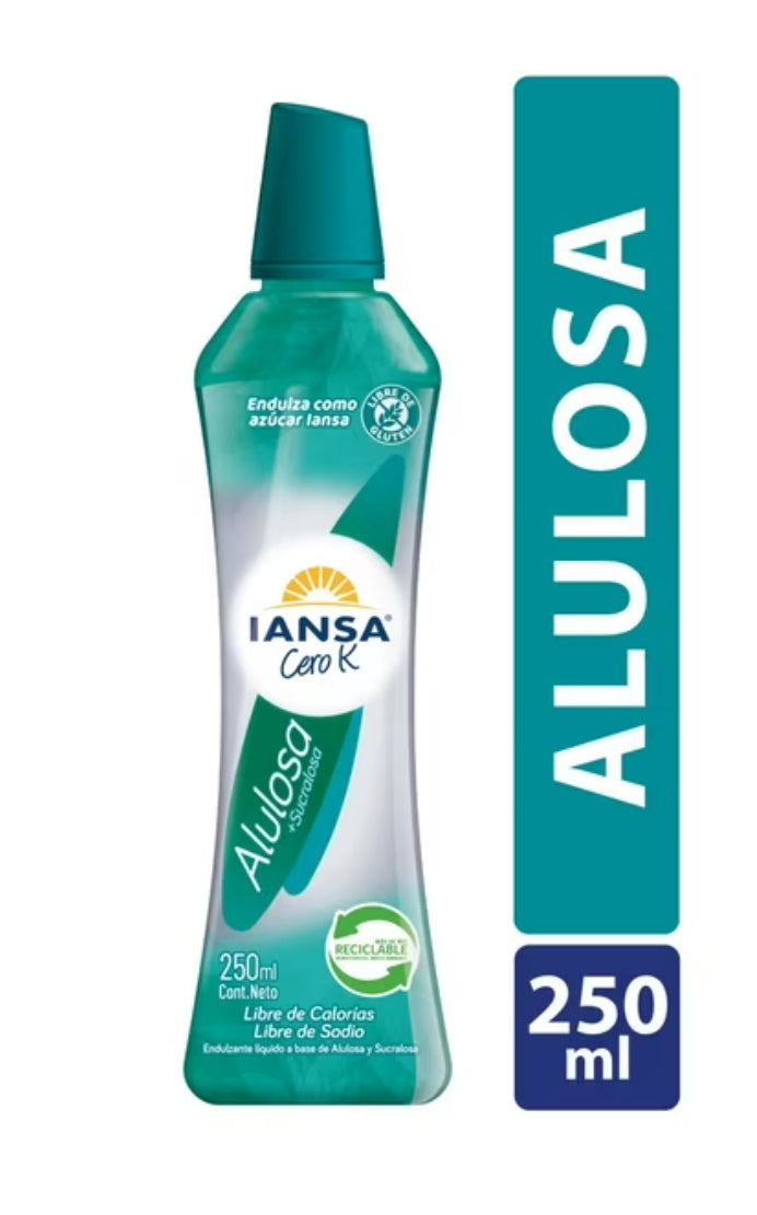 IANSA CERO K
Endulzante Iansa Cero K Alulosa Sucralosa 180 Ml
