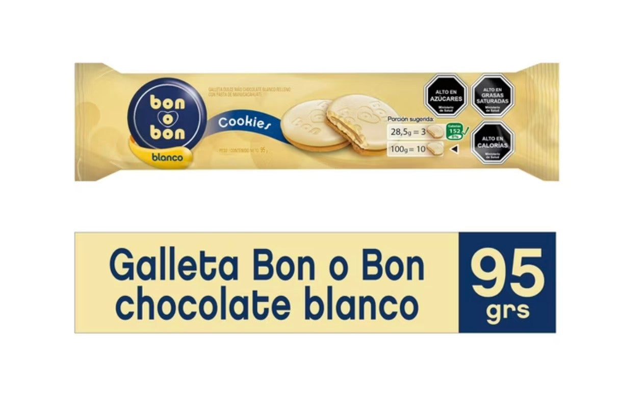 Arcor
Galleta Bañada Bon O Bon chocolate Blanco, 95 g