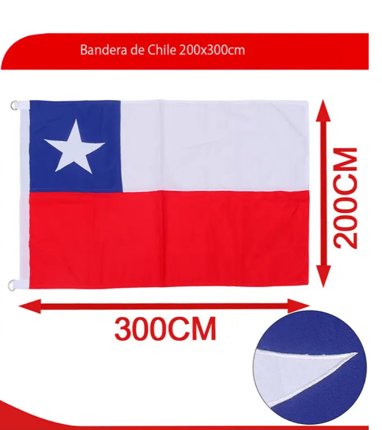 Bandera de Chile 200x300 cm