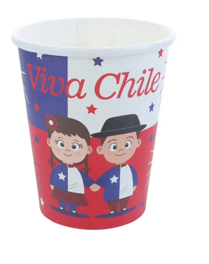 Vasos de carton niños huaso 6pcs 250ml