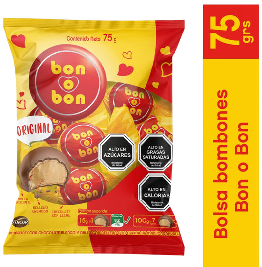 Bon o Bon de Leche Arcor chocolate , 75 g