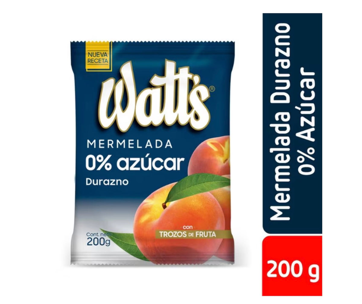 Watts
Mermelada Durazno 🍑 Sin Azúcar 200 g
