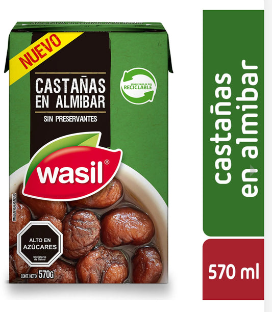 Castañas en Almibar Wasil 570 g