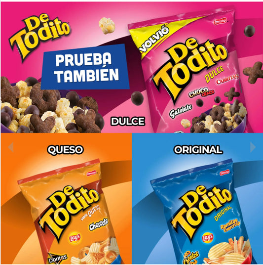 Evercrisp
Snack Detodito Dulce Gatolate , chococracs y cabritas 😋, 220