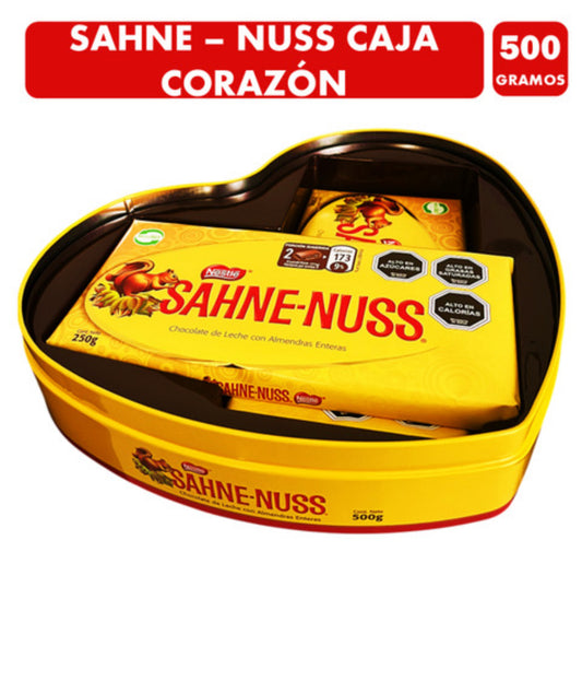Chocolate Sahne -nuss En Forma De Corazón Para Regalo- 500gr
