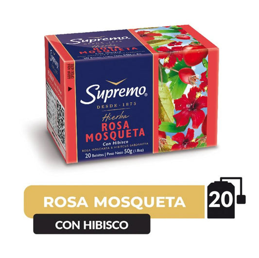 Te Supremo Rosa Mosqueta  Caja 20 bolsitas 50 grs