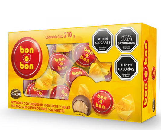 Bombones de Chocolates Bon o Bon 210 g, 14 un