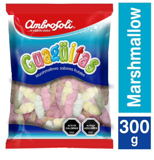 Guaguitas Ambrosoli marshmallow/malvaviscos sabores frutales 300 grs