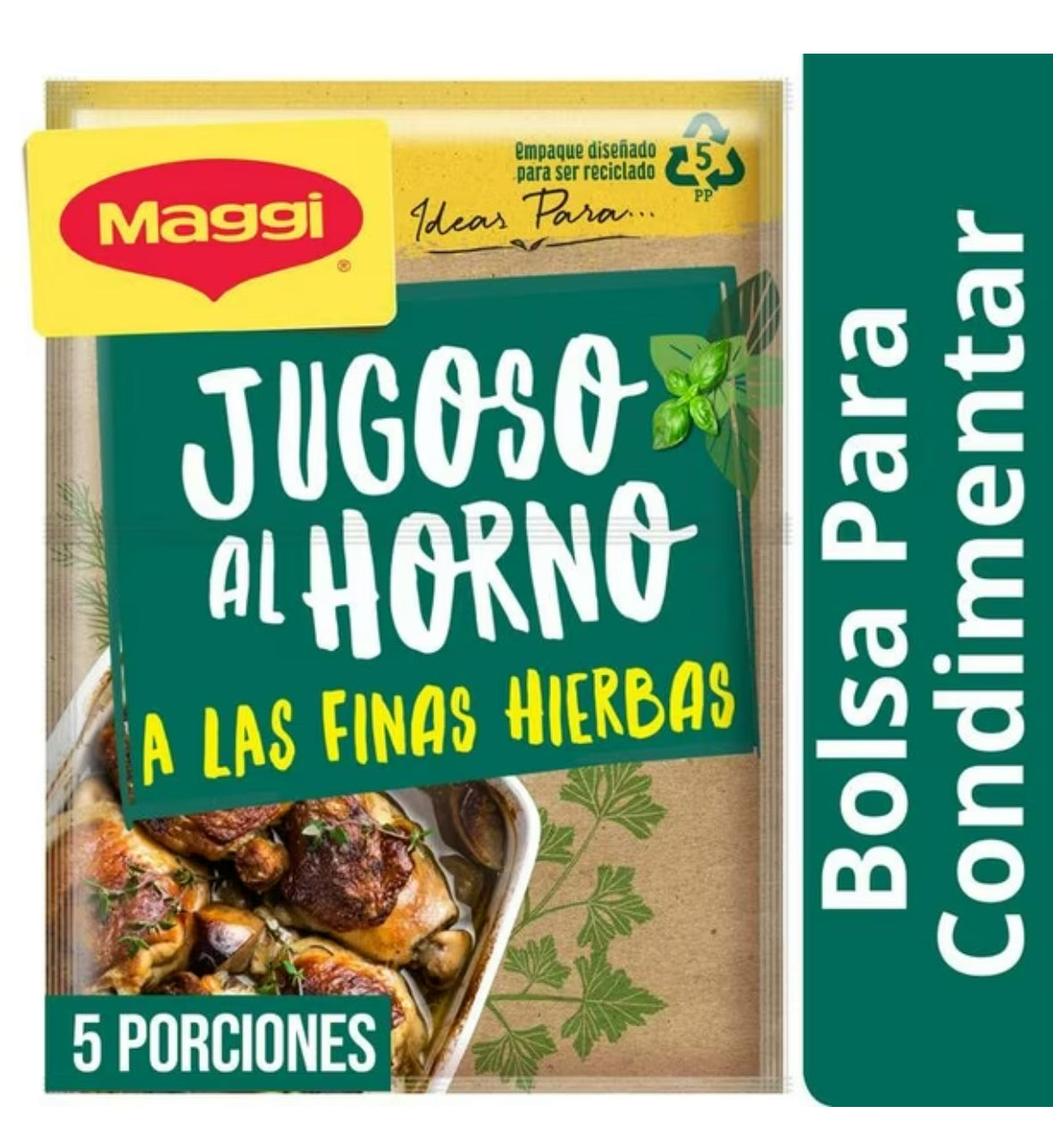 Maggi
Base Jugoso al Horno a las Finas Hierbas (5 Porciones) Sobre, 24 g