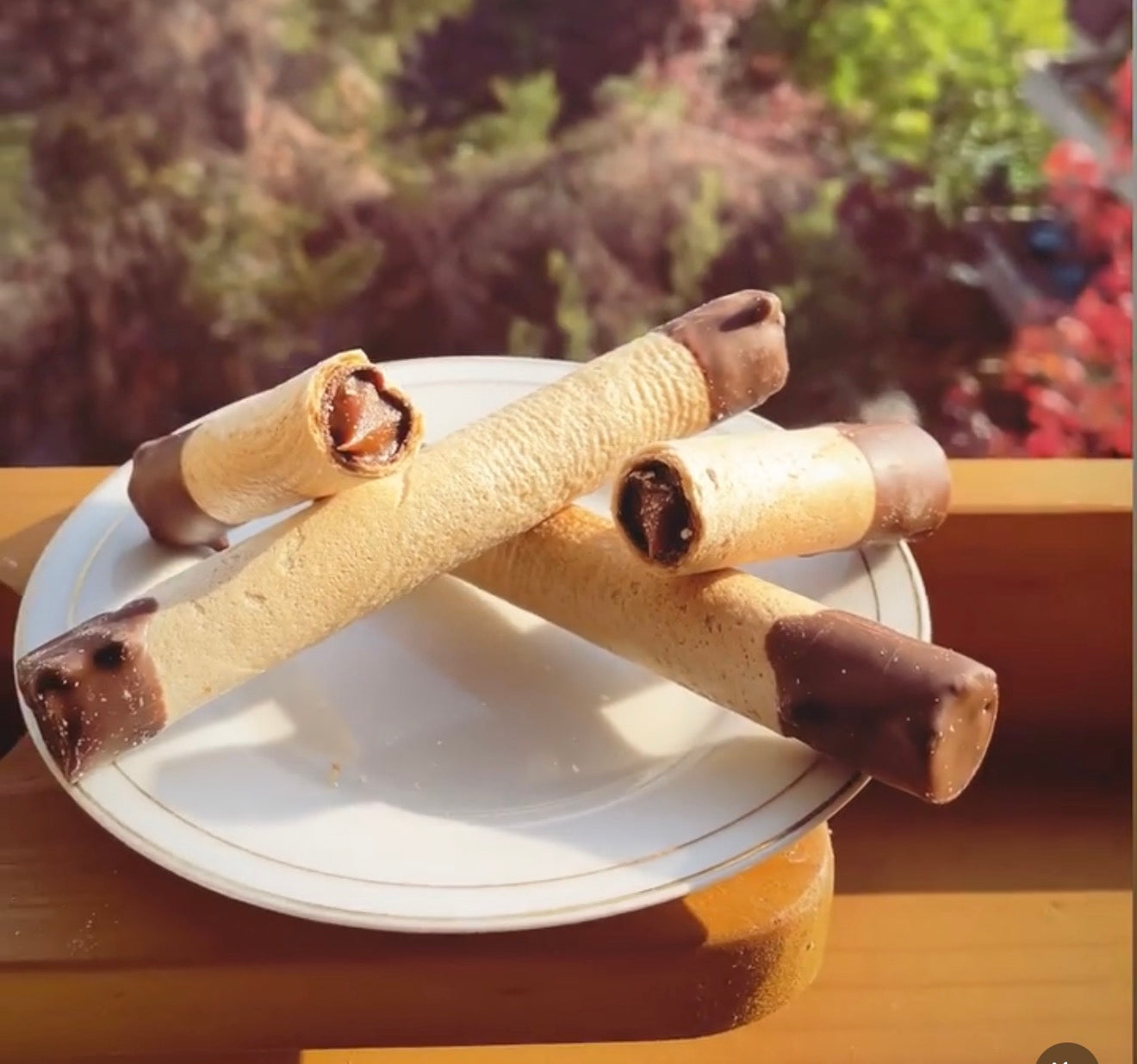 Barquillos Medianos con Manjar y Chocolate🤎 12 un aprox 230 gr