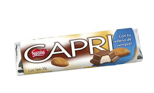 Chocolate Capri sabor almendra 🍫 30 grs un