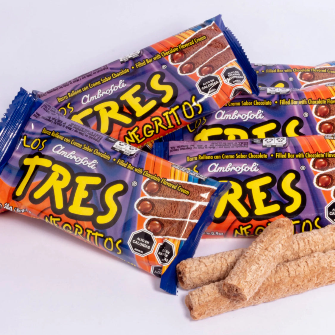 Barra Tres negritos sabor chocolate 24 grs un