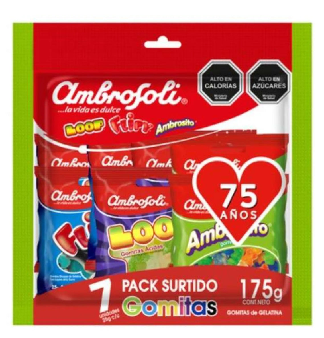 Gomitas Surtidas Pack 7 Un, 175 g