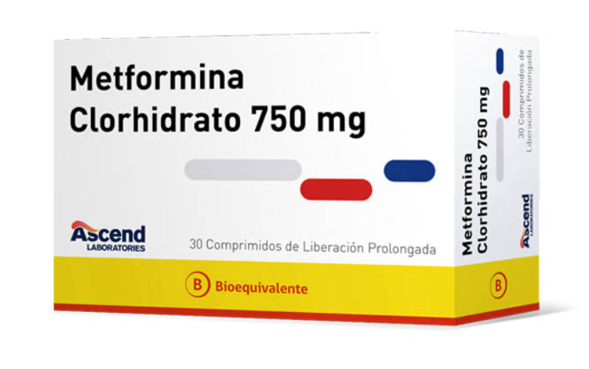 Metformina 750 liberación prolongada x30