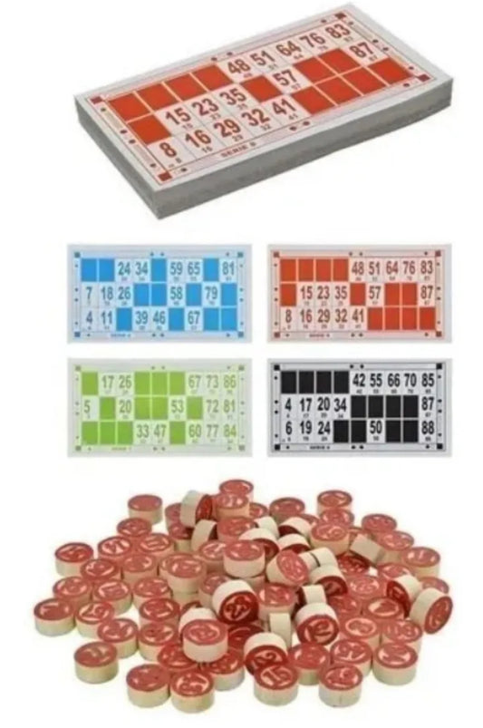 Juego Loteria Lota Bingo Clasico juego Chileno 🇨🇱🥳🫶Numeros De Madera