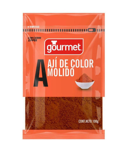 Gourmet
Ají Color Molido Bolsa, 100 g