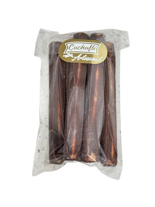 Cuchufli bañado en chocolate relleno con manjar 6 un