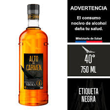 Pisco etiqueta negra Alto del Carmen 40 grados, 750 ml
