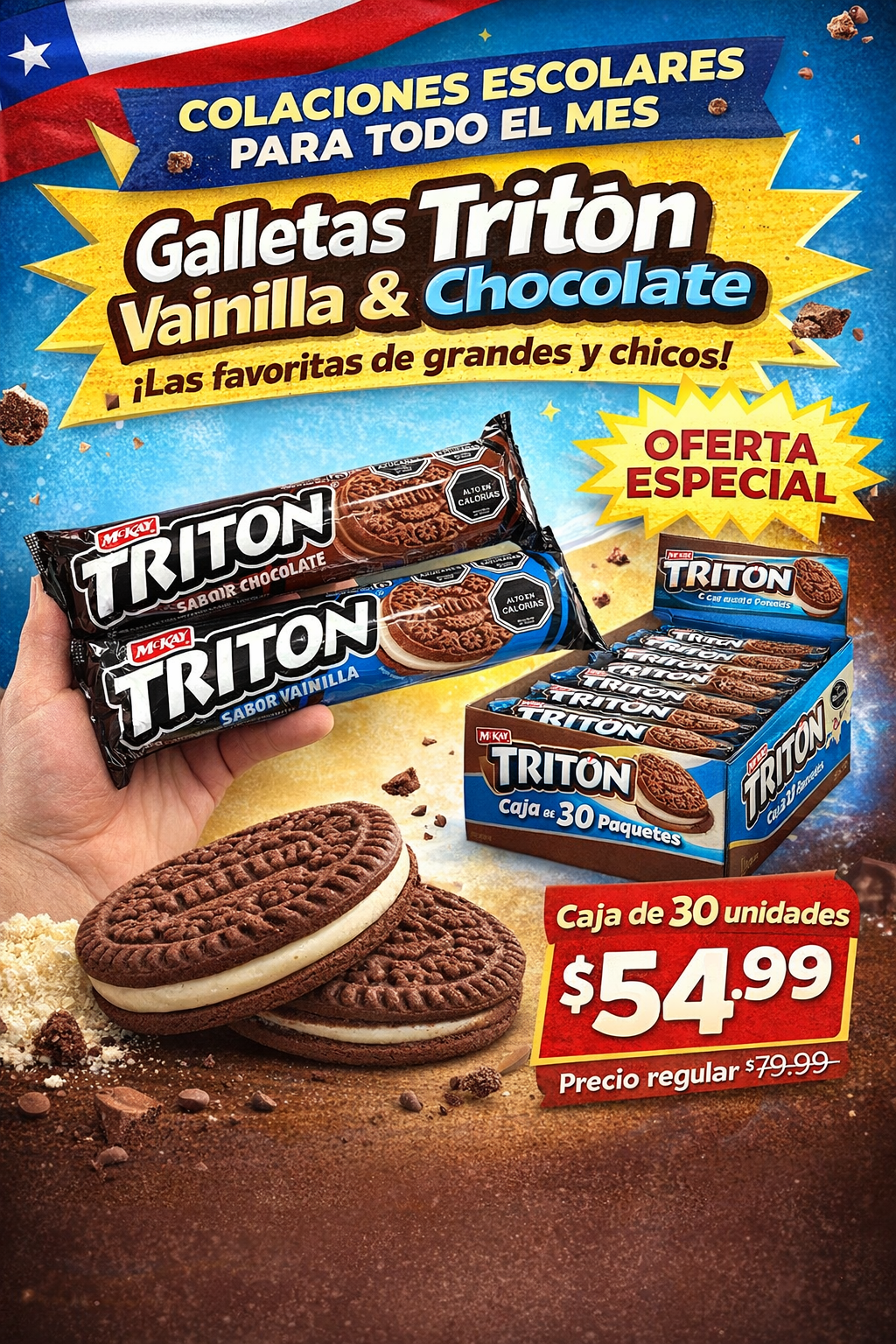 Caja galleta Tritón 30 un x 116 gr