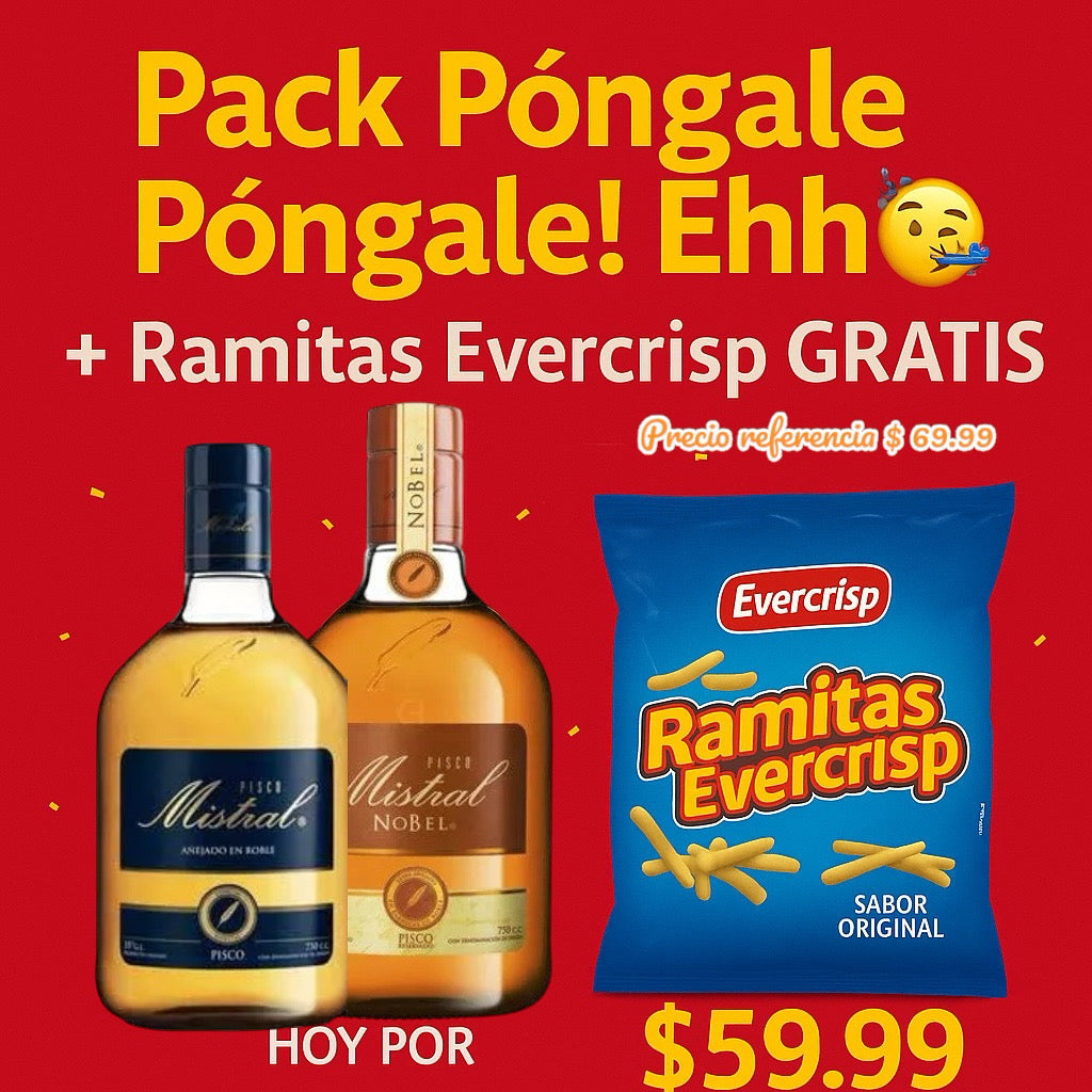 Pack piscos Mistral + ramita FREE , póngale ! póngale ! Eh