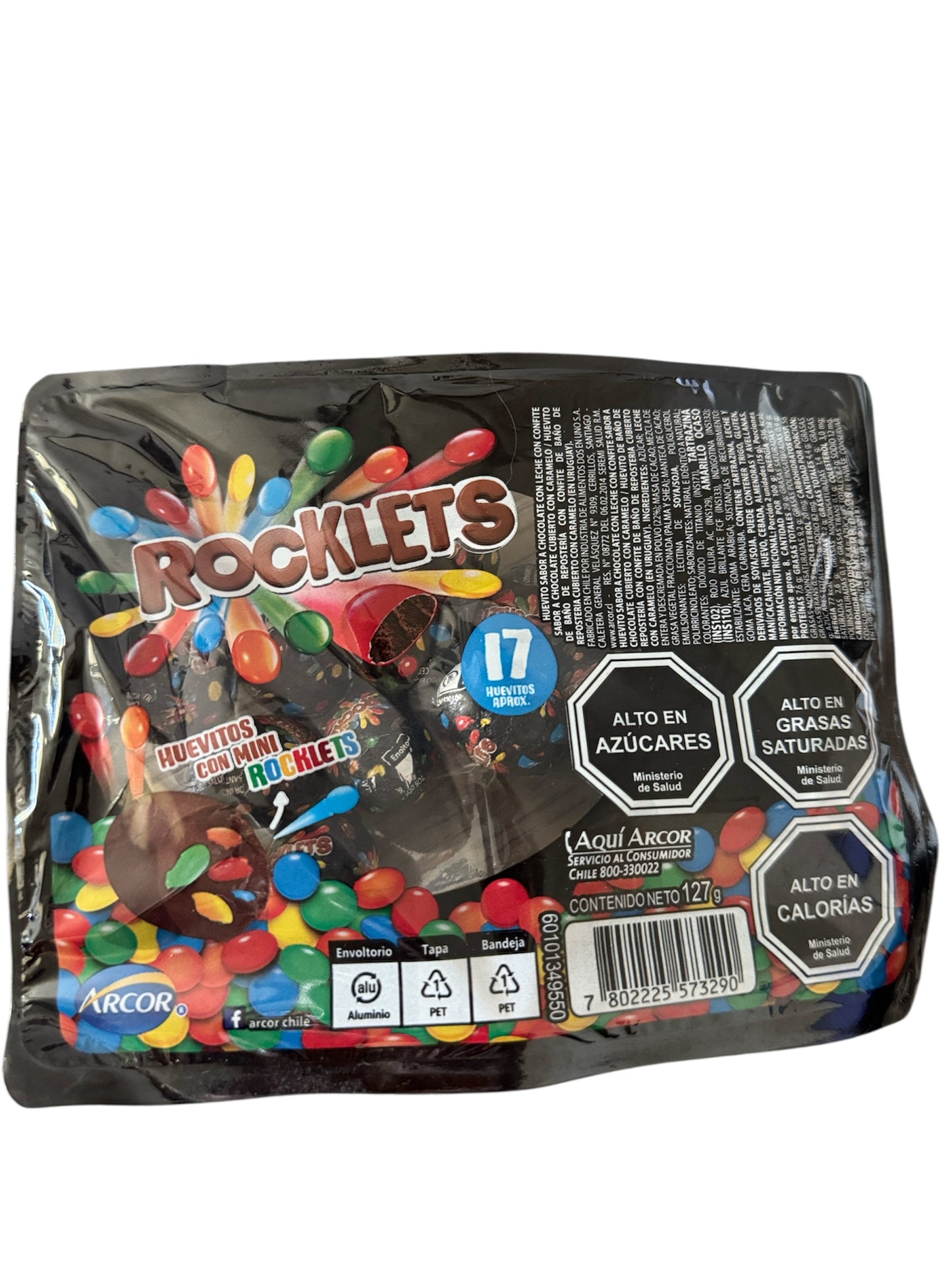 Huevito chocolate Rocklets 17 un 127 grs