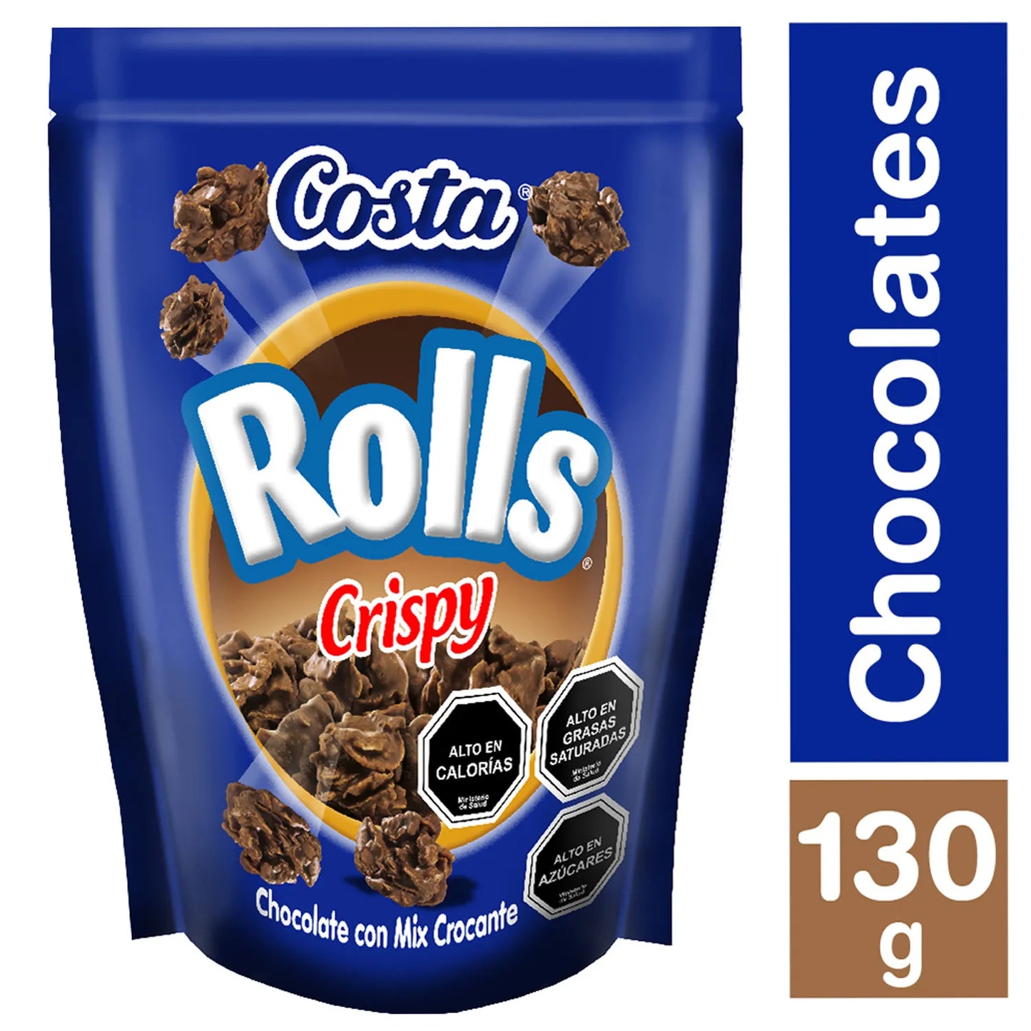 Rolls crispy chocolate 130 grs