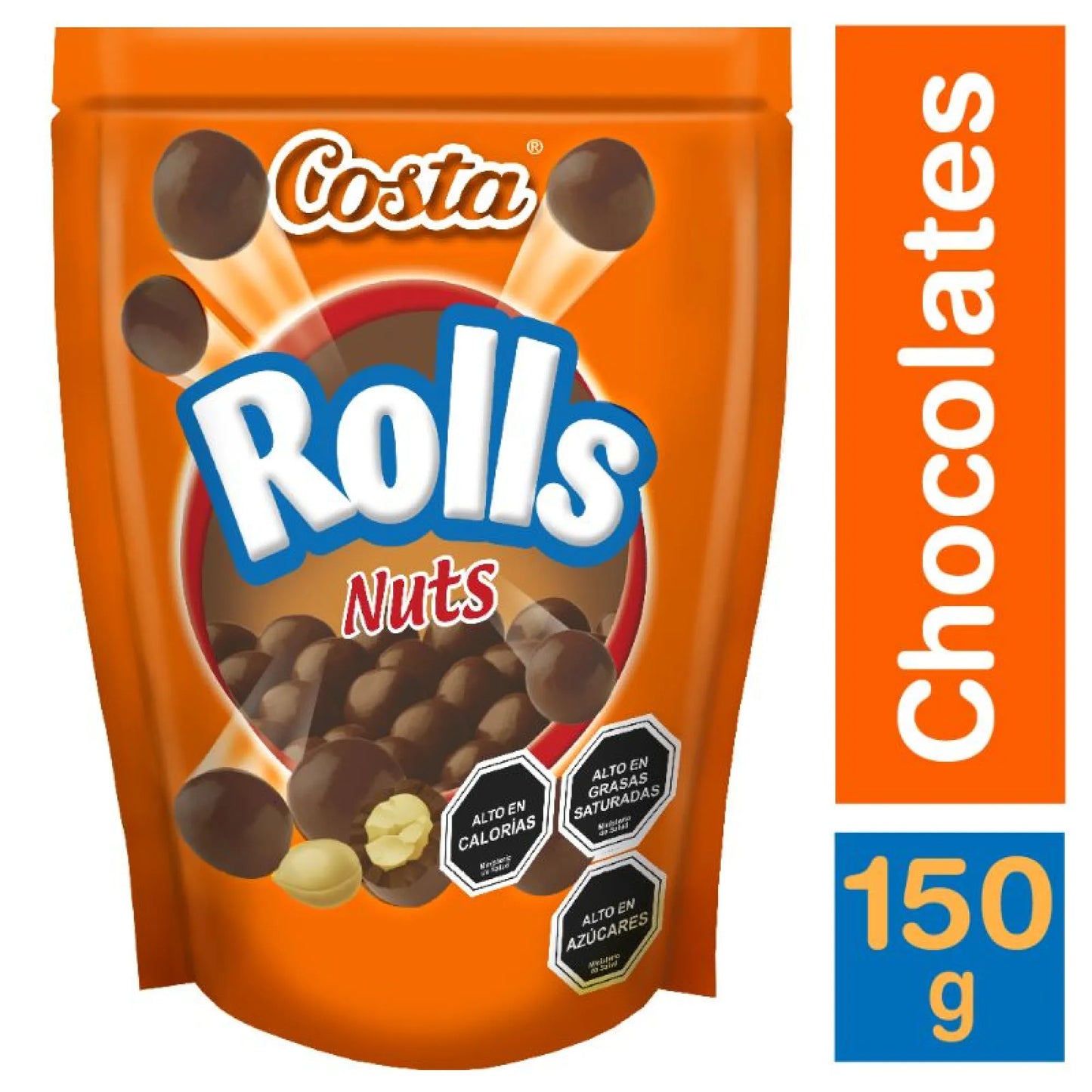 Rolls Nuts chocolate 150 grs