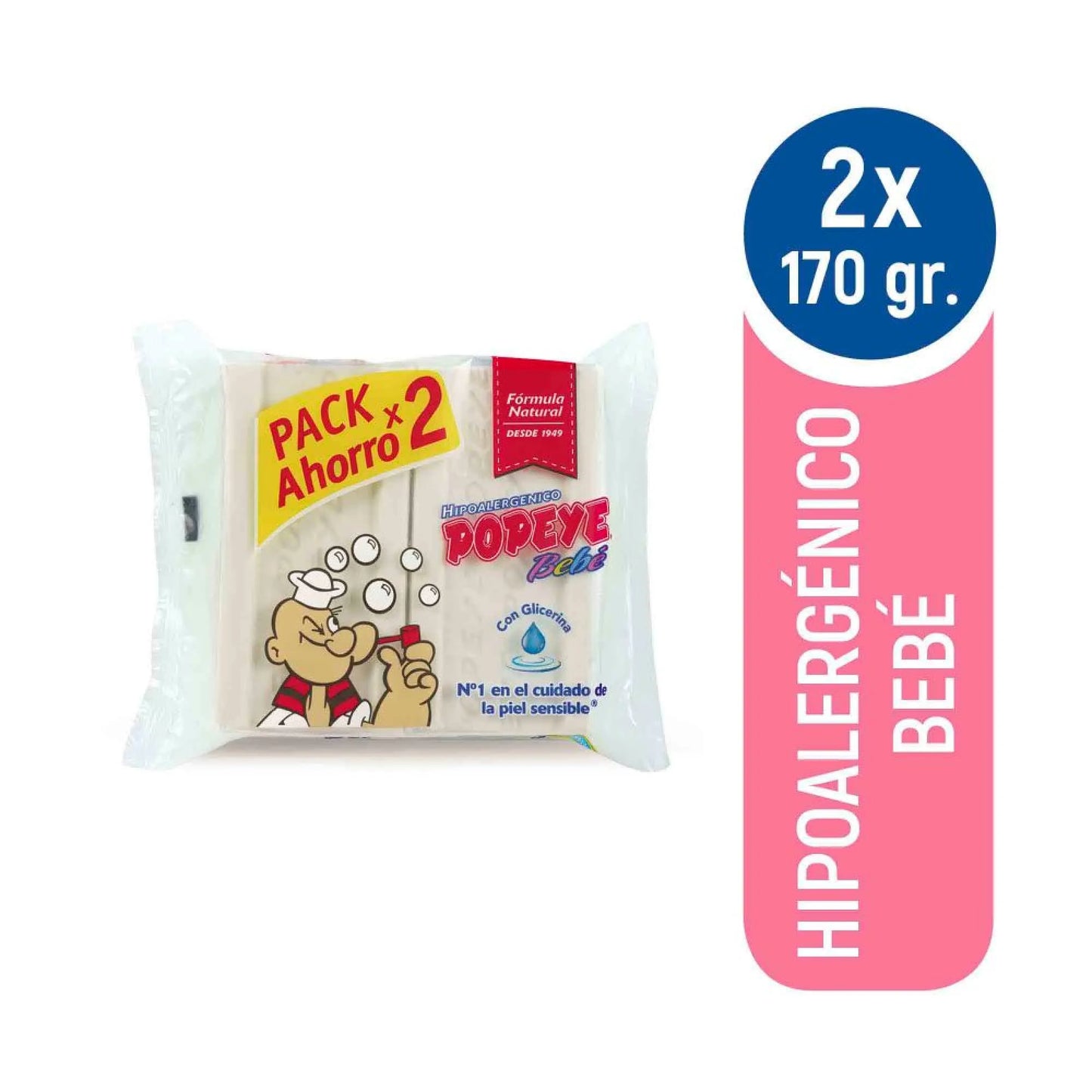 Jabón Popeye 340 grs x 2 un