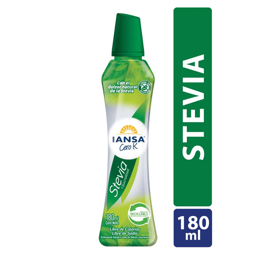 Endulzante Stevia + sucralosa cero K Iansa 180 ml