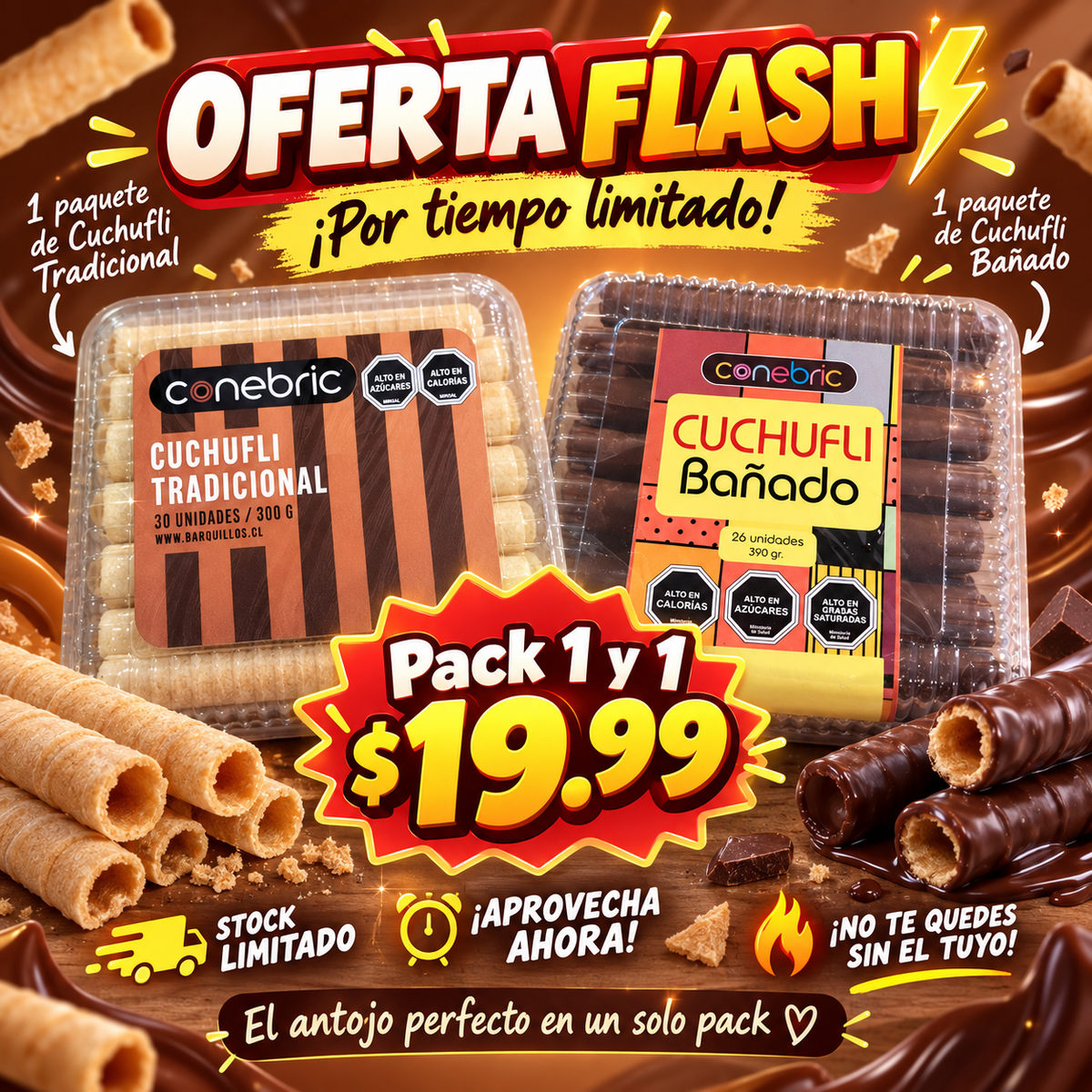 Pack Cuchufli Conebric 🍫🔥