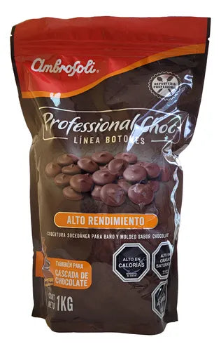 Cobertura De Chocolate Professional Linea Botones Ambrosoli 1Kg