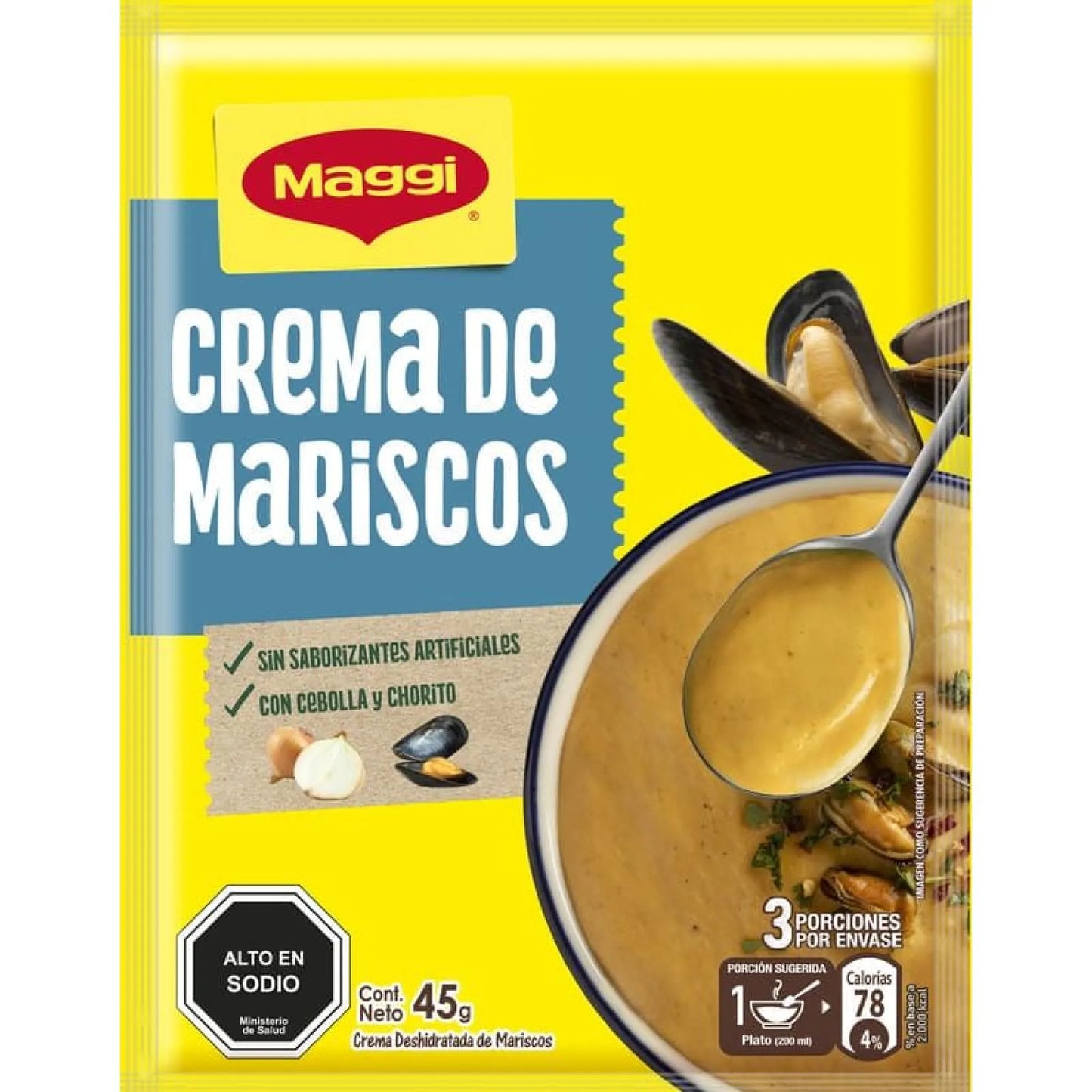 Sopa /crema de mariscos 45 gr