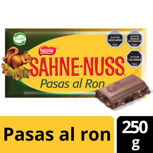 Chocolate Sahne Nuss pasas al ron 250 grs