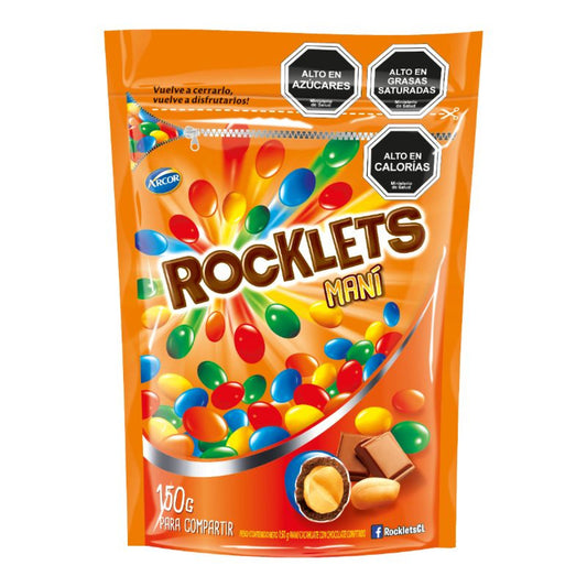 Chocolate Rocklets Naranjo🧡 Doypack 150 g Arcor