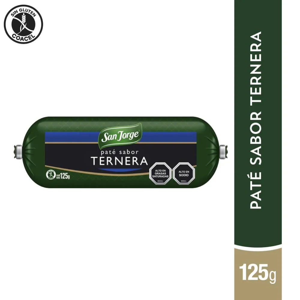 Paté de Ternera San Jorge 125g - Auténtico Paté Chileno/no apto para envío terrestre pedir envío aéreo, sin garantía
