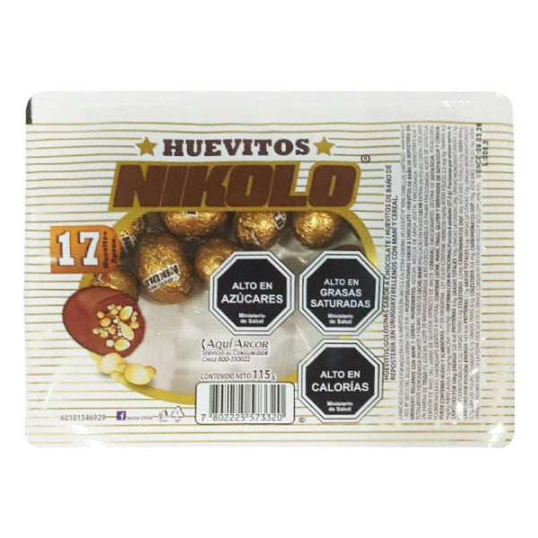 Huevitos de chocolate Nikolo bandeja 17 uds