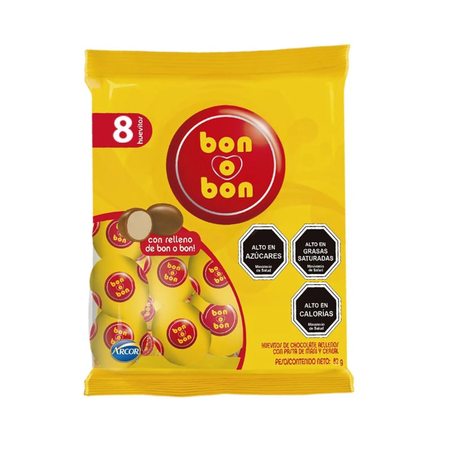 Bolsa Huevitos Bon o bon, 8 Un, 50 grs