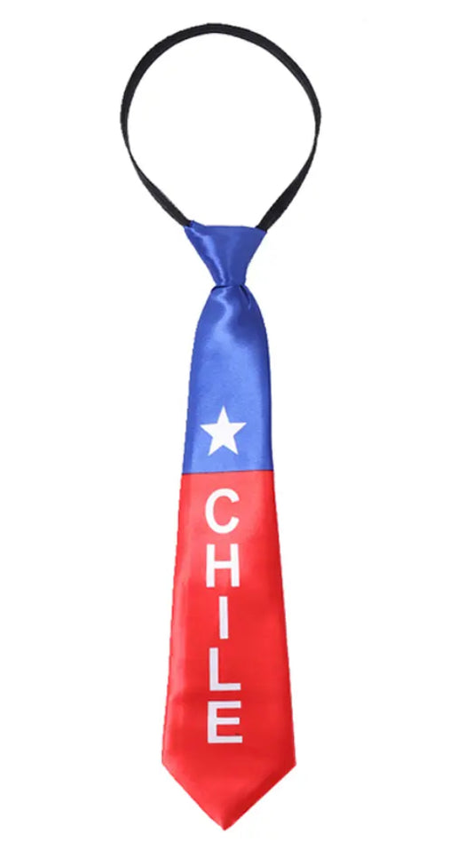 Corbata fiestas patrias Chile 🇨🇱 35x7cm