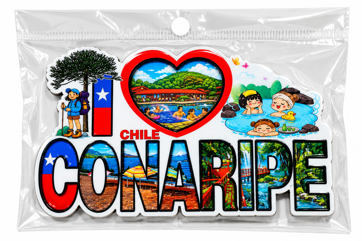 Imán ciudades de Chile 🇨🇱– Souvenir magnético 🧲 Coñaripe