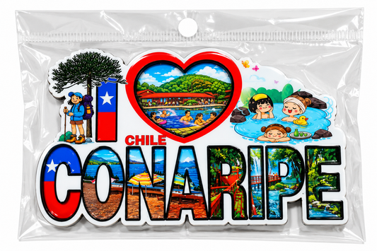 Imán ciudades de Chile 🇨🇱– Souvenir magnético 🧲 Coñaripe