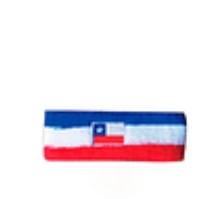 Diadema cintillo bandera Chile 5.5x20cm