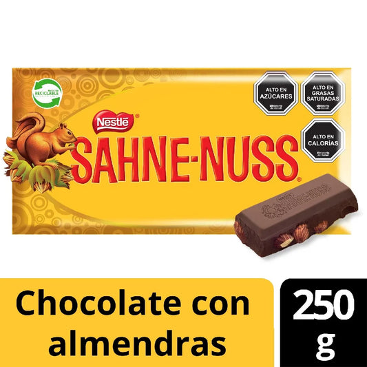 Nestlé Sahne Nuss Chocolate SAHNE NUSS® Chocolate - Almendra Barra 250 gr
