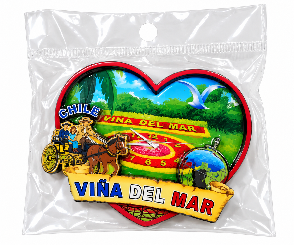 Imán de Chile 🇨🇱– Souvenir magnético Viña del Mar 🕢