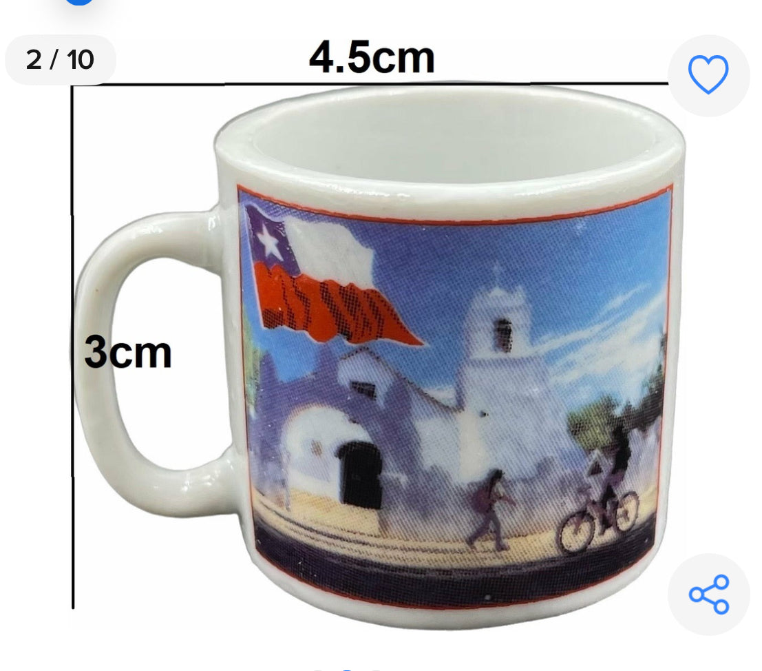 Tacitas Miniatura Souvenir Paisajes De Chile