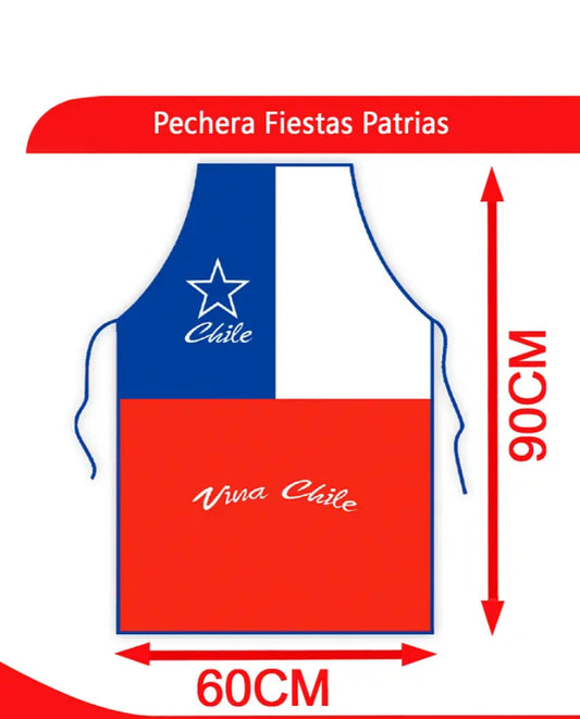 Delantal Pechera Fiestas Patrias Chile