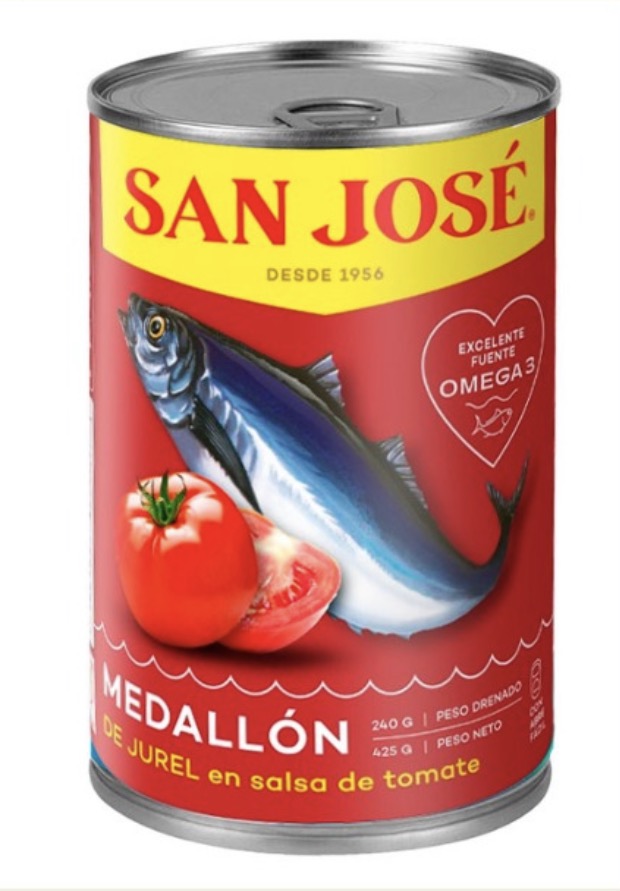 Jurel natural San José  🍅 Neto 425 g UNIDAD con salsa de tomate 🍅