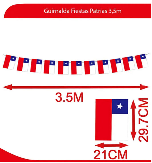 Guirnalda Fiestas Patrias 3,5m